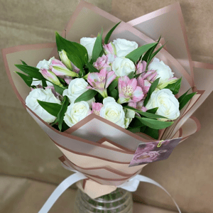 Bouquet 'Roses with Alstroemeria'
