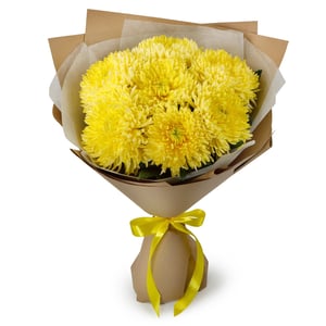 Blumenstrauß 'Bouquet of 7 yellow chrysanthemums Single'
