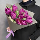 Bouquet of 11 purple tulips