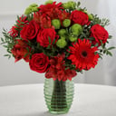 Royal Velvet: red Roses, Gerberas and Alstroemerias