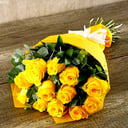 Bouquet of roses and eucalyptus