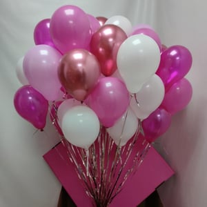 "Surprise box" with 50 balloons