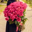 Bouquet of 51 premium pink roses
