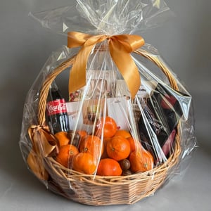 Mandarin oranges and sweets basket