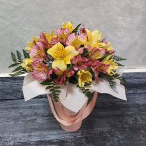 Caja de flores 'Alstroemeria cone'