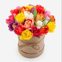 Blumenstrauß in einer Schachtel "Buntes Aquarell" 25