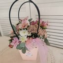 Handbag with flowers