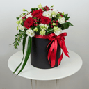 Lovestruck: Hat box with white Lisianthuses