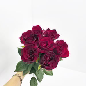 Bouquet '7 red roses with ribbon'