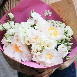 White Peonies Bouquet