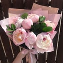 Bouquet of 7 pink peonies