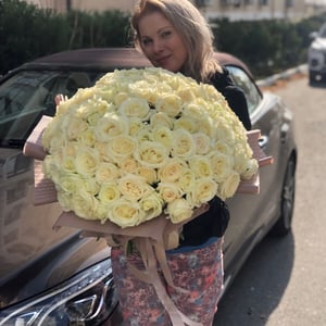 Bouquet '101 White Rose'