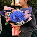 Bouquet of Hydrangea, Roses and Alstroemeria