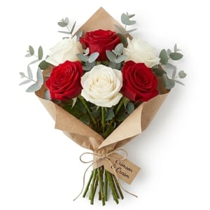 Bouquet 'Crimson & Cream'