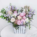 Morning in the flower garden