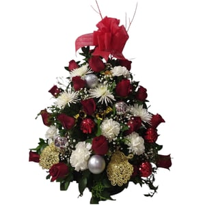 Flower basket 'Christmas floral desig'