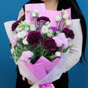 Bouquet of Lisianthus, Dianthus and Cotton