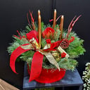 Blumenstrauß 'Edel Kranz Gesteck Weihnachtlich 25 cm'