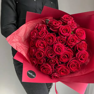 Lady in Red Bouquet