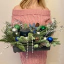 Flower box 'New Year's table composition'