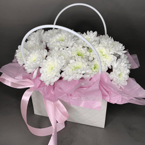 Boîte à fleurs 'Sac de fleurs avec des chrysanthèmes branchues'