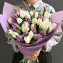 Spring Bouquet with Hyacinthus and Tulip