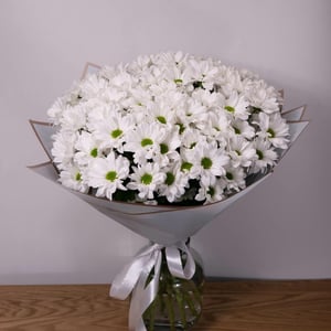 Bouquet of 15 white chrysanthemums