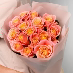 Blumenstrauß 'Strauß Pfirsichrosen 15 Stk'