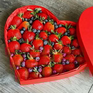 Подарочная коробка "Клубничное сердце"