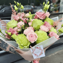 Ramo 'Bouquet of roses, eustoma and astilba'