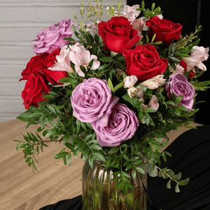 Ramo de rosas rojas y rosadas - Danna