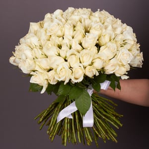 Bouquet '101 white rose Ice Breaker'