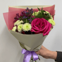 Bouquet of Chrysanthemums, Roses and Alstroemeria
