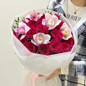 Blumenstrauß 'Bouquet des Rêves Fuchsias'