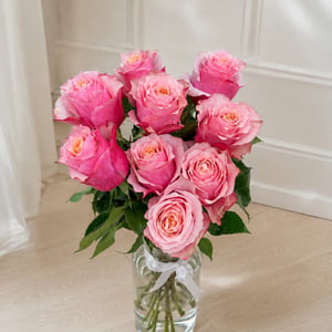 9 Premium 70 cm Soft Pink Ecuador Roses