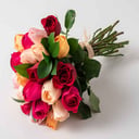 Bouquet of 24 Colorful Roses