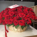 Cesta de flores 'Rosa real'