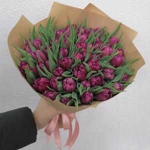 Bouquet of peony tulips
