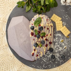 Blueberry Heart Cake