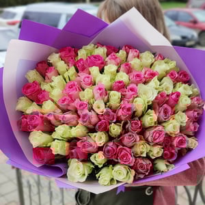 Mono bouquet 101 roses