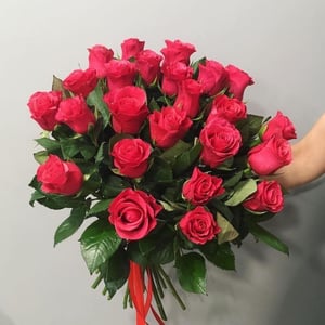 Bouquet de 21 roses rouges