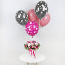 The "Goddess" composition with helium balloons