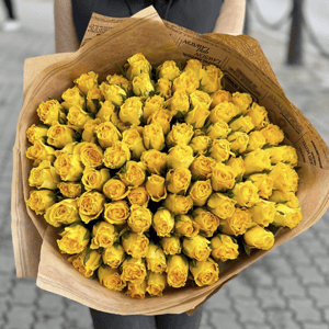 101 yellow roses bouquet
