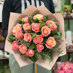 Bouquet of flowers "Ripe peach"