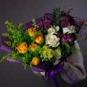 Bouquet 'Spring Mix with Tulips, Wax, Roses'